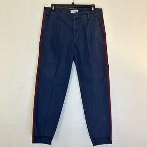 Sundry Blue Chinos with Red Side Stripes